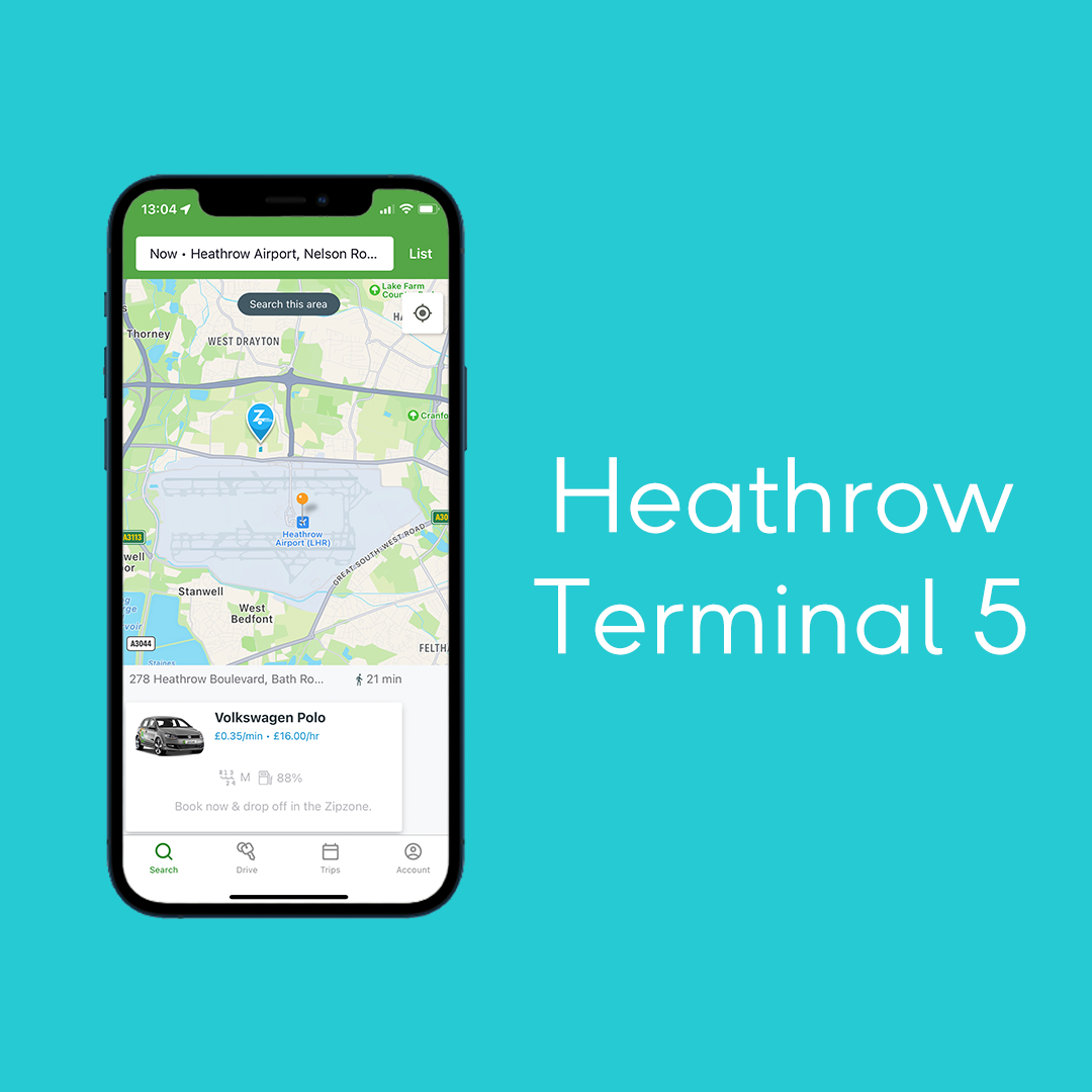 Oneway Car Hire at London Airports Zipcar Flex